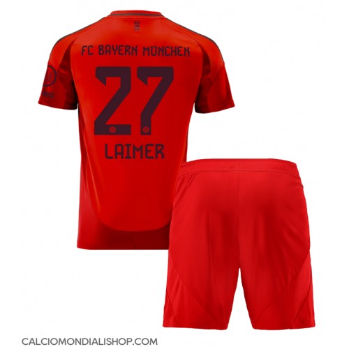 Maglie da calcio Bayern Munich Konrad Laimer #27 Prima Maglia Bambino 2024-25 Manica Corta (+ Pantaloni corti)